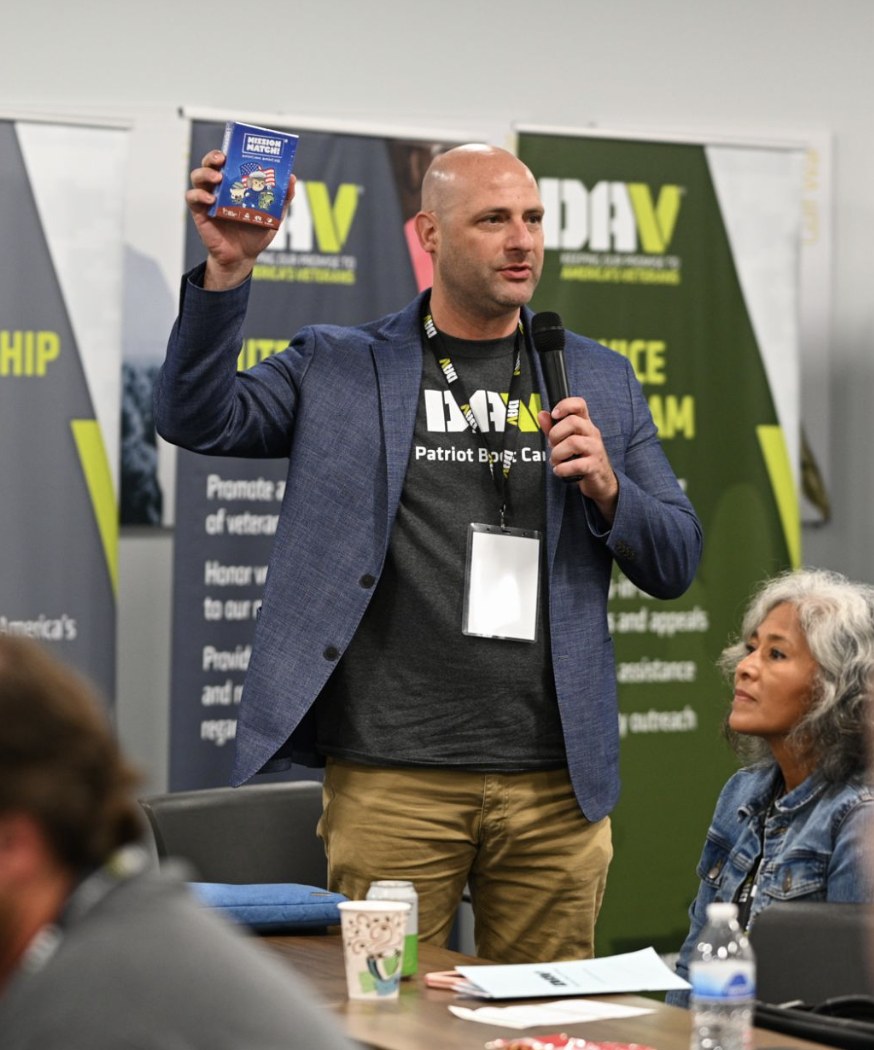 Tim Gick presenting Mission Match at a DAV Patriot Boot Camp session