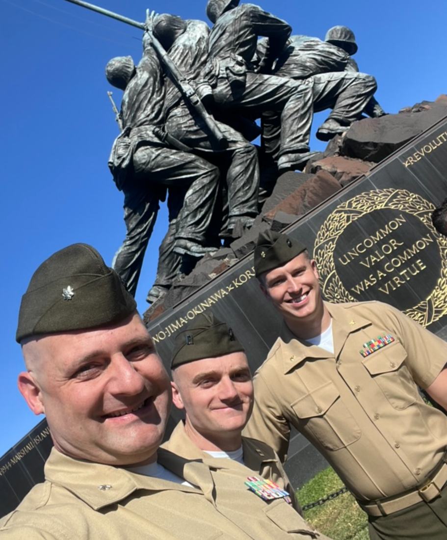 Marines at the Marine Corps War Memorial