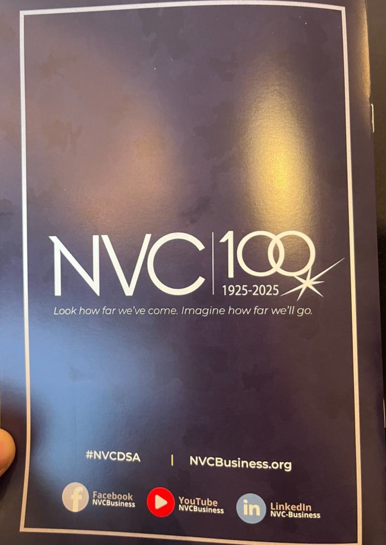 NVC 100 centennial banner, 1925 to 2025